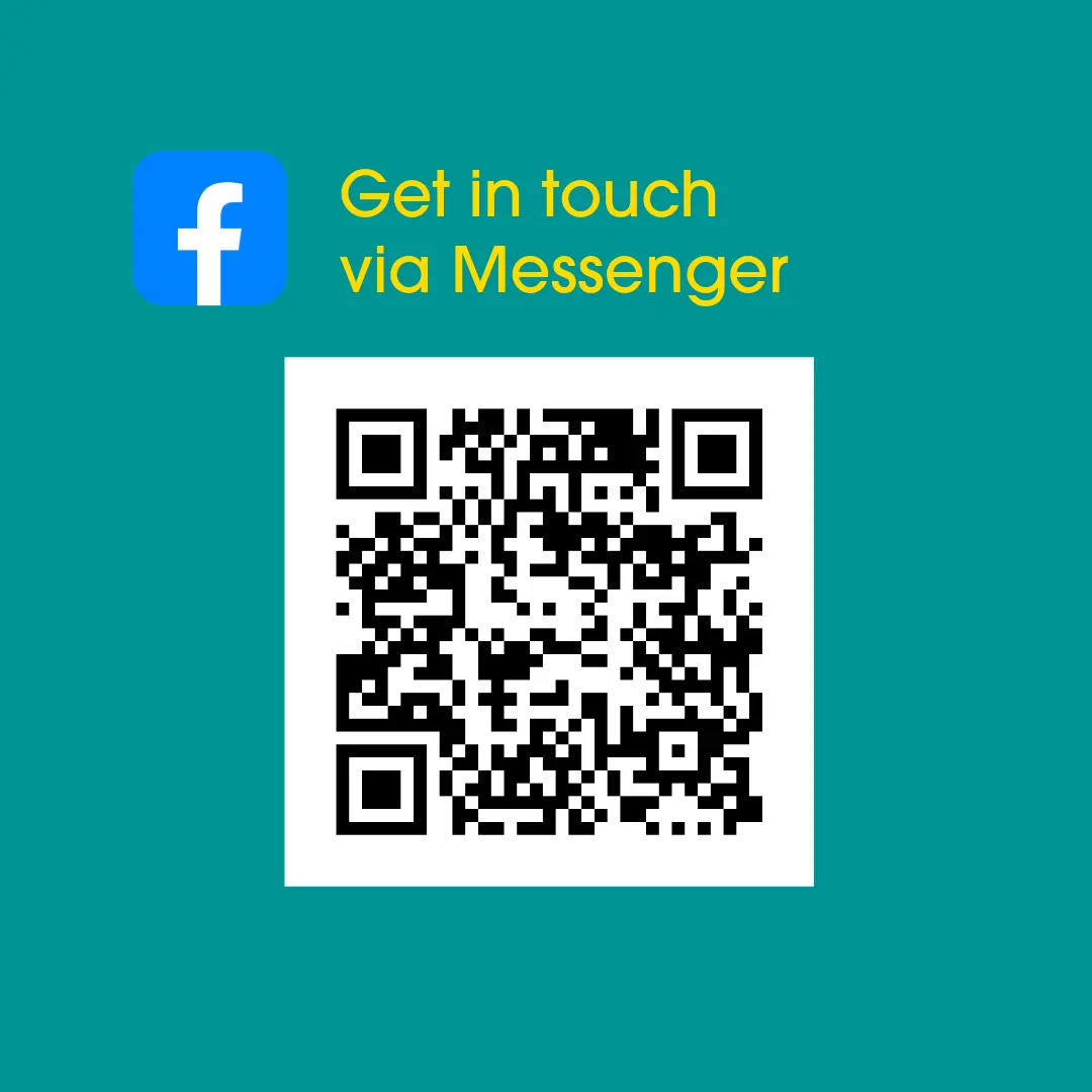 Get in touch via Messenger – scan this QR code with your phone camera to message Shi Shi on Facebook Messenger